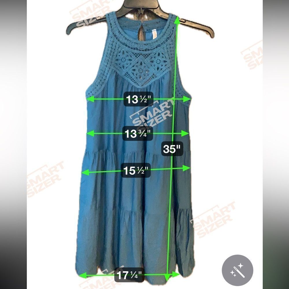 Kirundo Sz M NWT Summer Casual Sleeveless Crochet Halter A-Line Vacation Dress - Picture 6 of 12